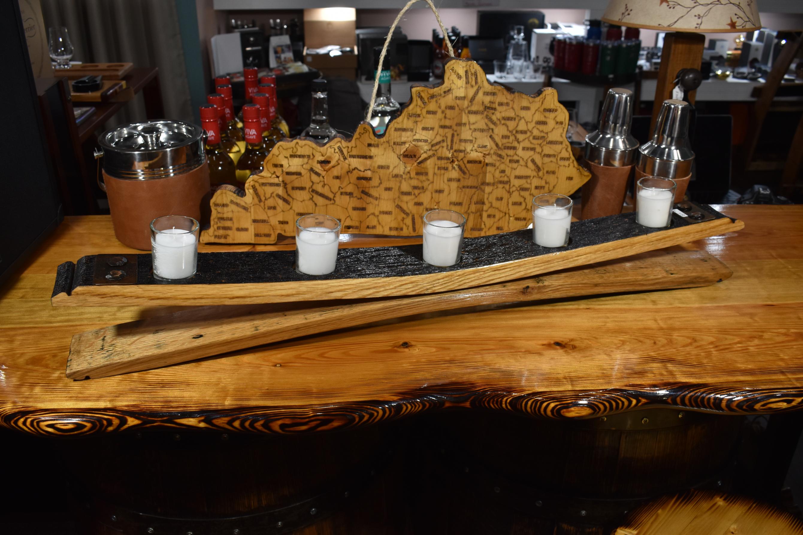 Bourbon Barrel Candle Stave Holder