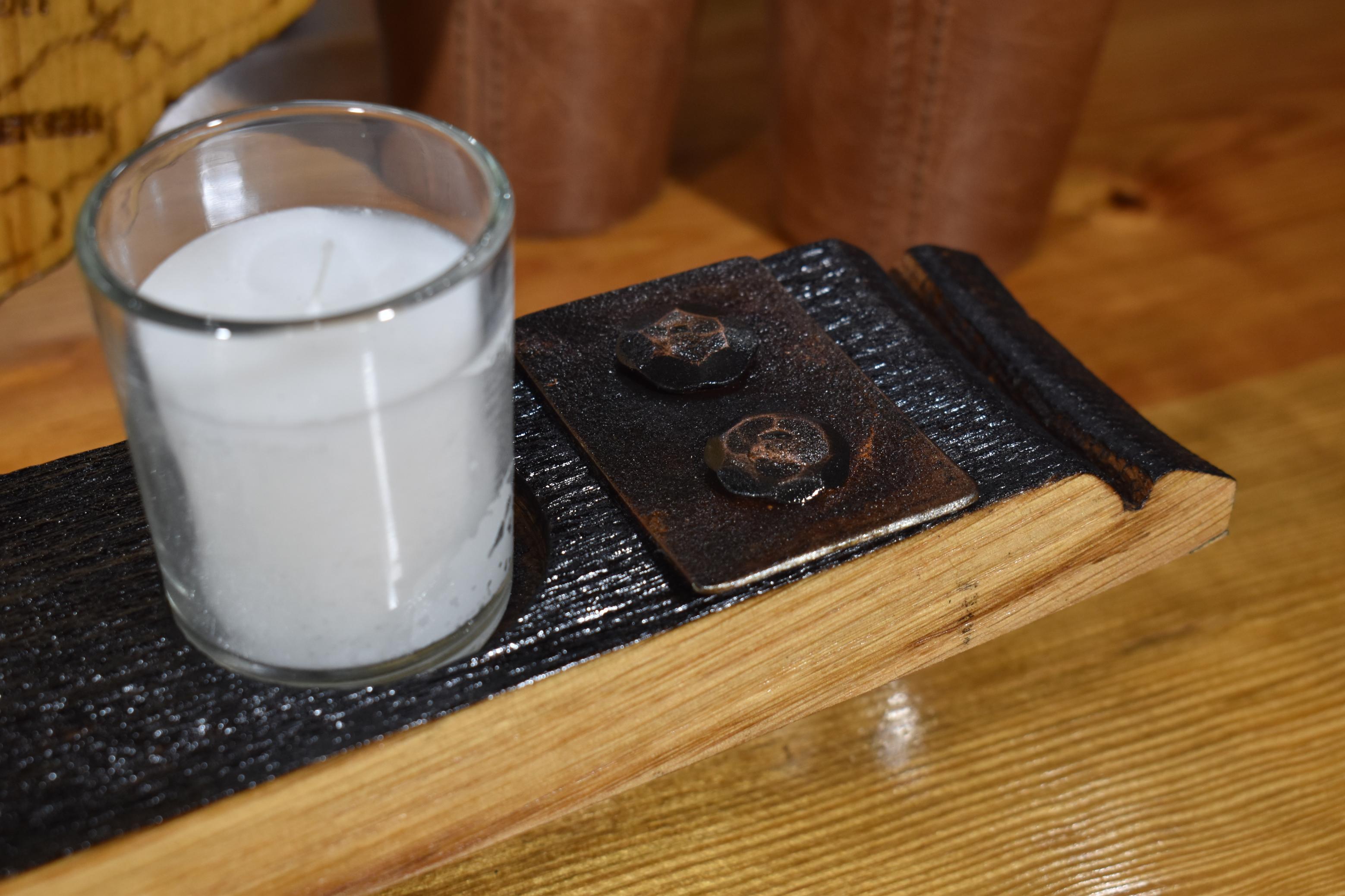Bourbon Barrel Candle Stave Holder3
