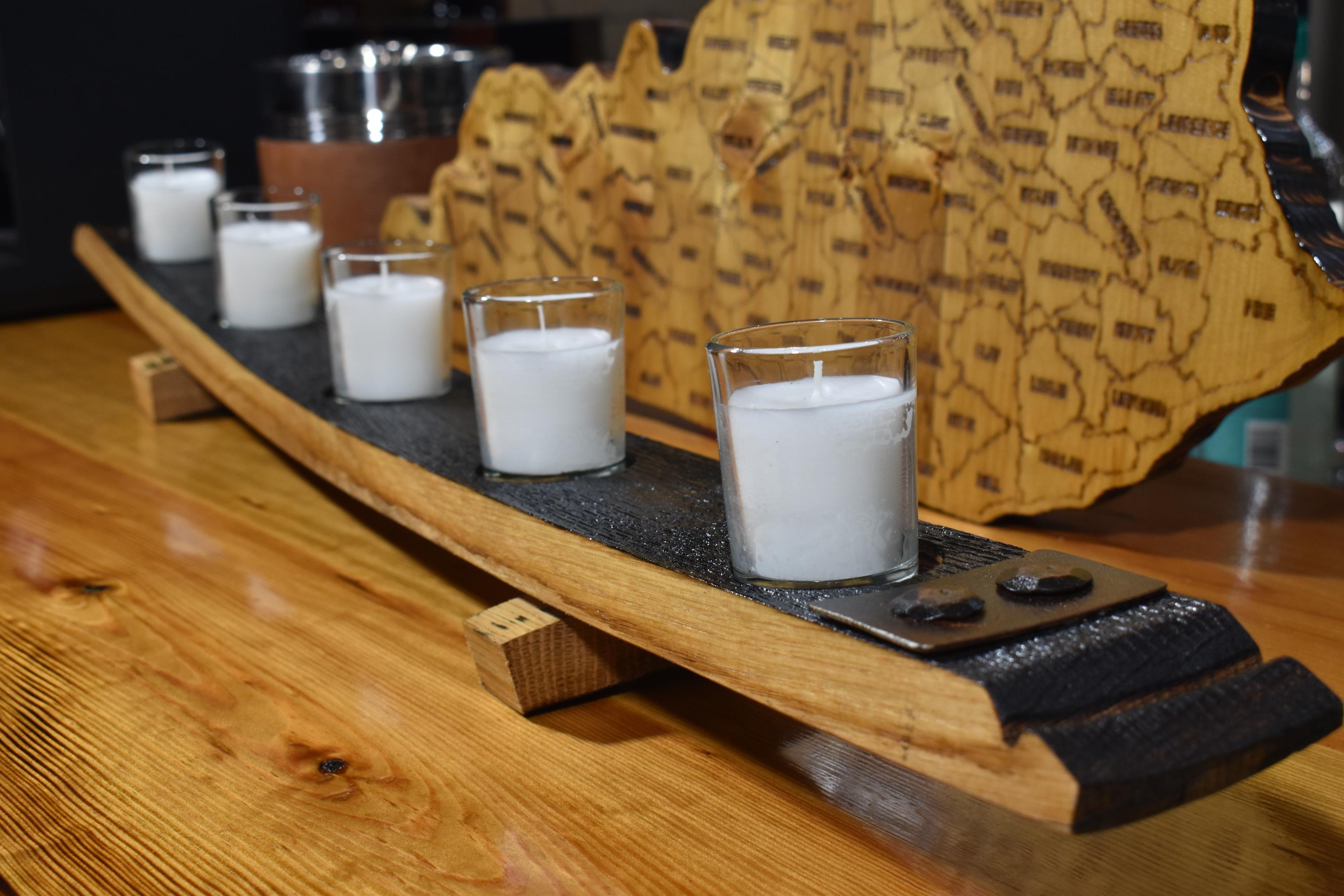 Bourbon Barrel Candle Stave Holder1